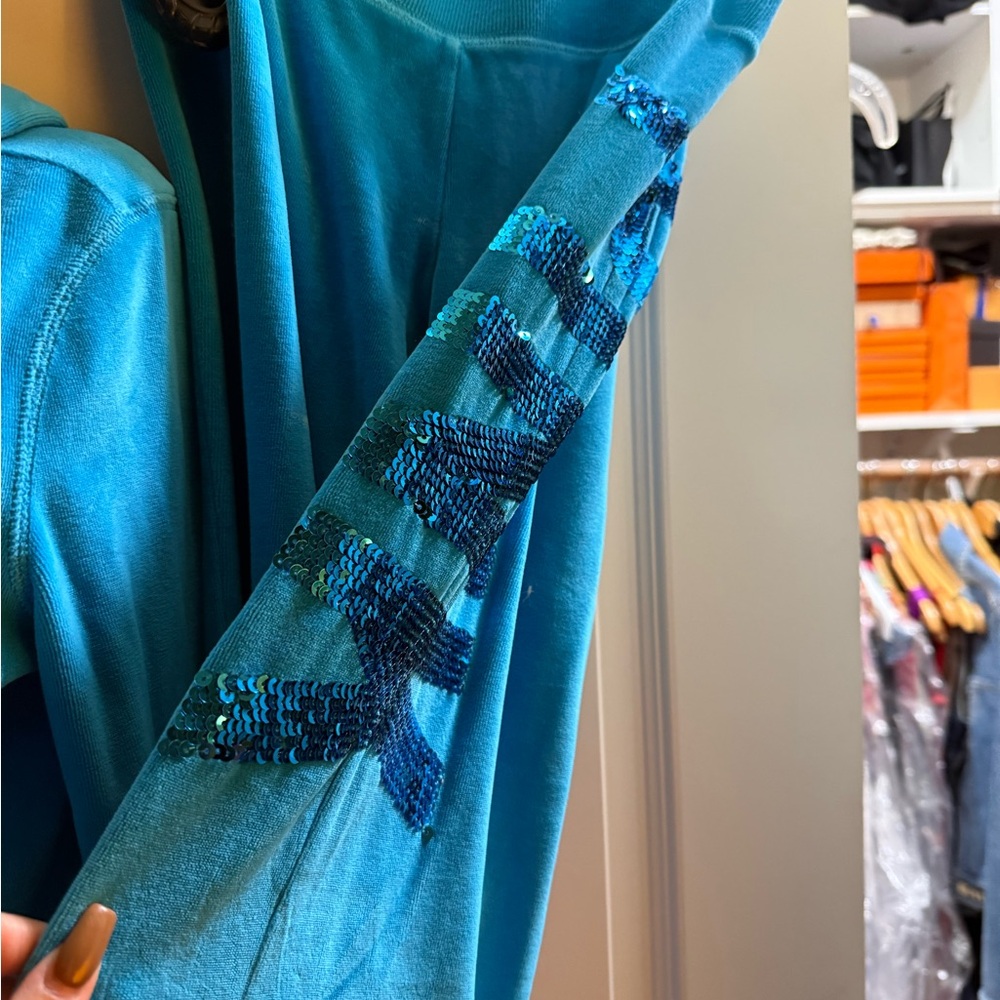 PINK Victoria's Secret Blue Hoodie and Pants Set - Picture 3 of 10